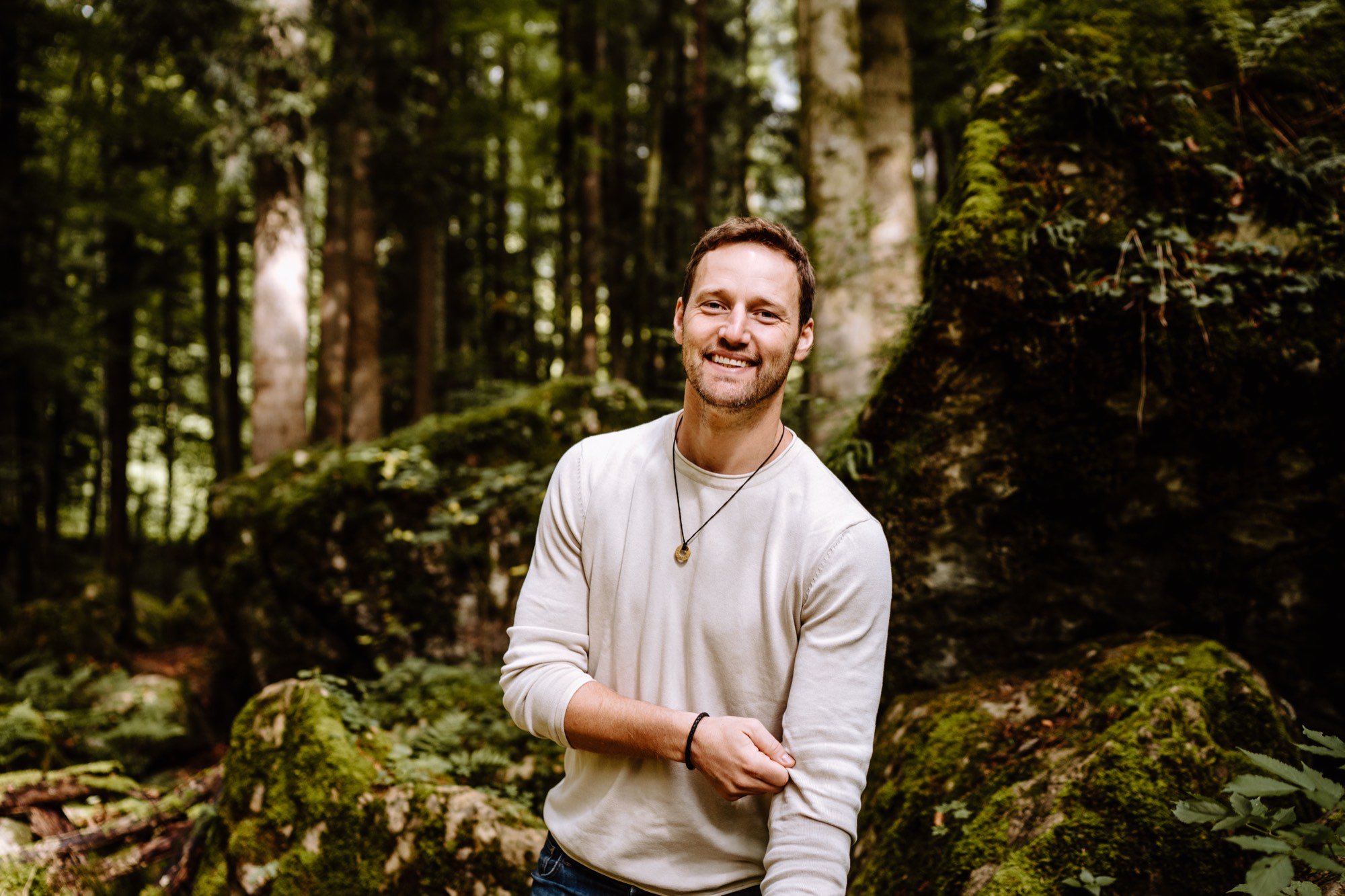 Max Gotzler im Wald